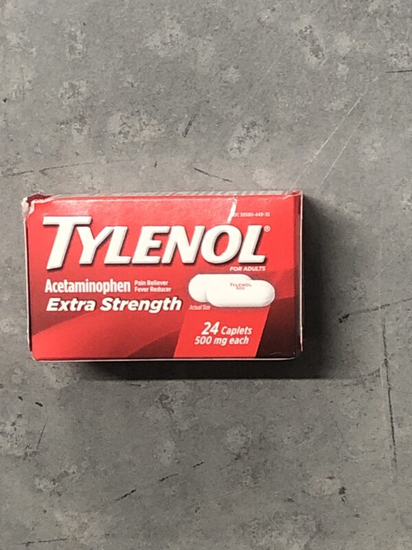 Extra strength Tylenol 24-count (expires 12/2026)