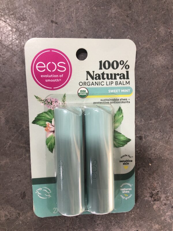 EOS natural lip balm sweet mint