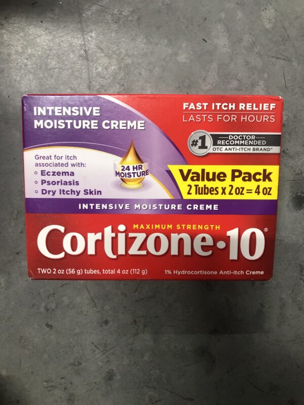 Cortizone-10 intensive moisture itch cream two 2oz tubes (exp. 12/2025)