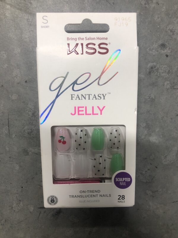 Kiss gel fantasy translucent 28 short nails