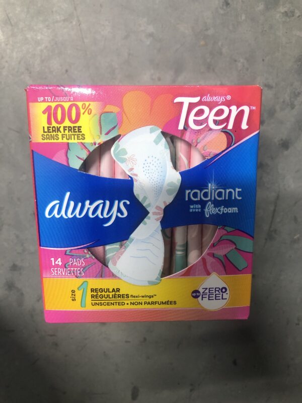 Always teen size 1 pads 14ct