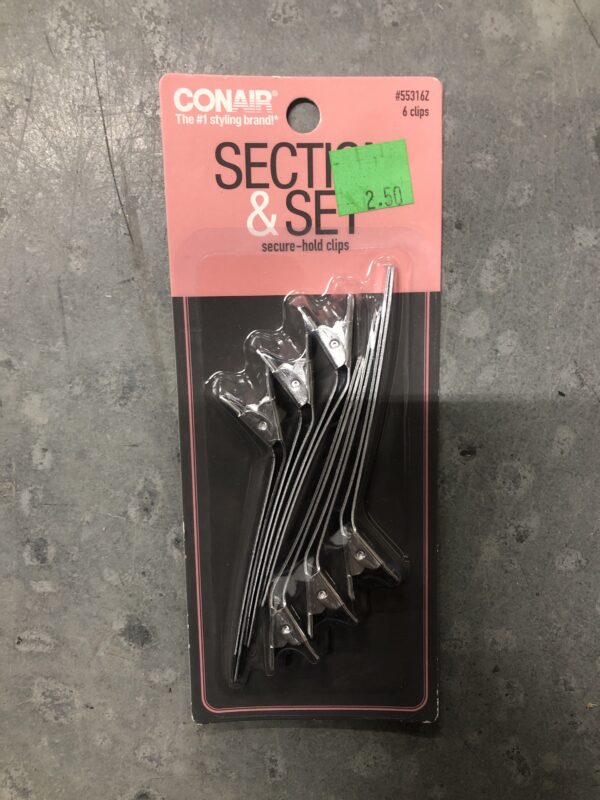 Conair section & set secure-hold clips 6ct