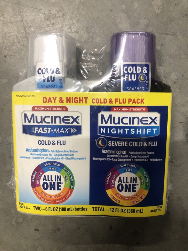 Mucinex fast-max / nightshift cold & flu (expires 02/2025)