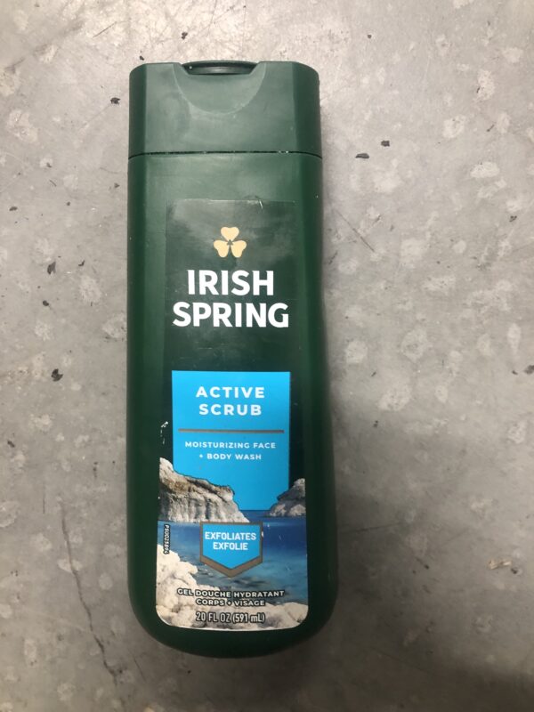 Irish Spring active scrub moisturizing face + body wash