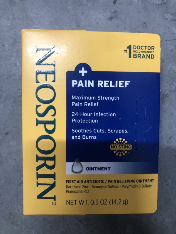 Neosporin pain relief antibiotic ointment 0.5oz (exp. 02/2025)