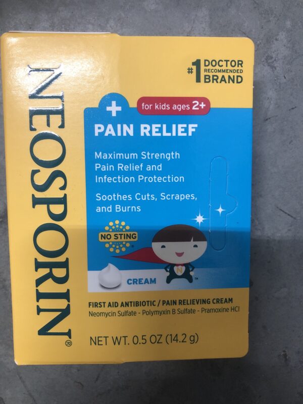 Neosporin kids pain relief antibiotic cream 0.5oz (exp. 03/2025)