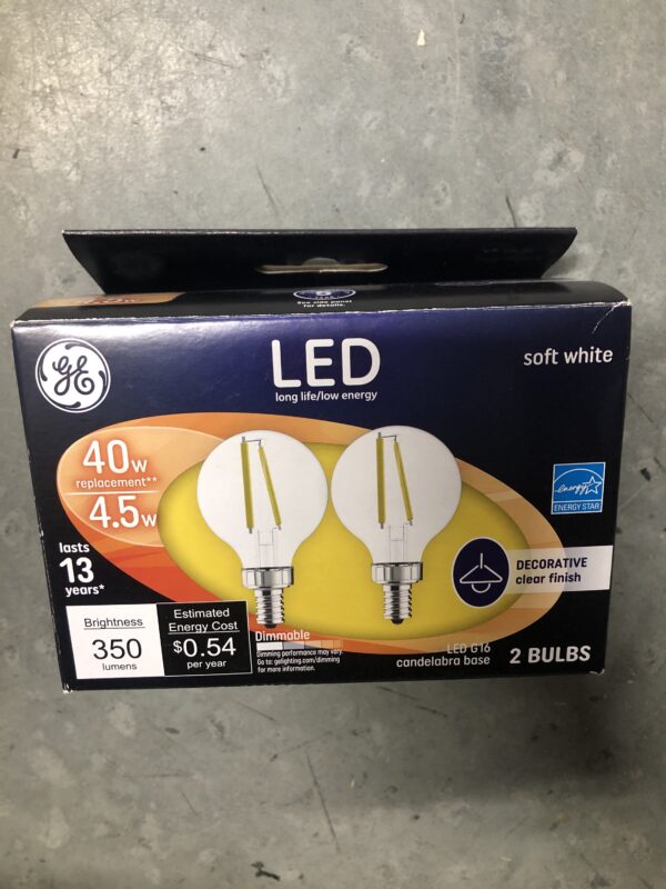 LED 40w candelabra base 2 bulbs