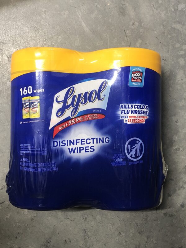 Lysol disinfecting wipes 2x pack (160 wipes)