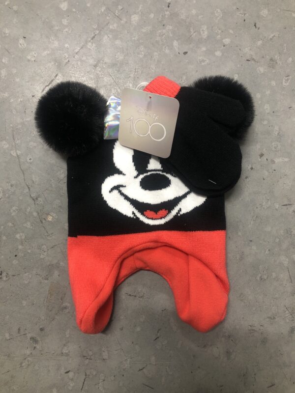 Disney Mickey Mouse hat + mittens