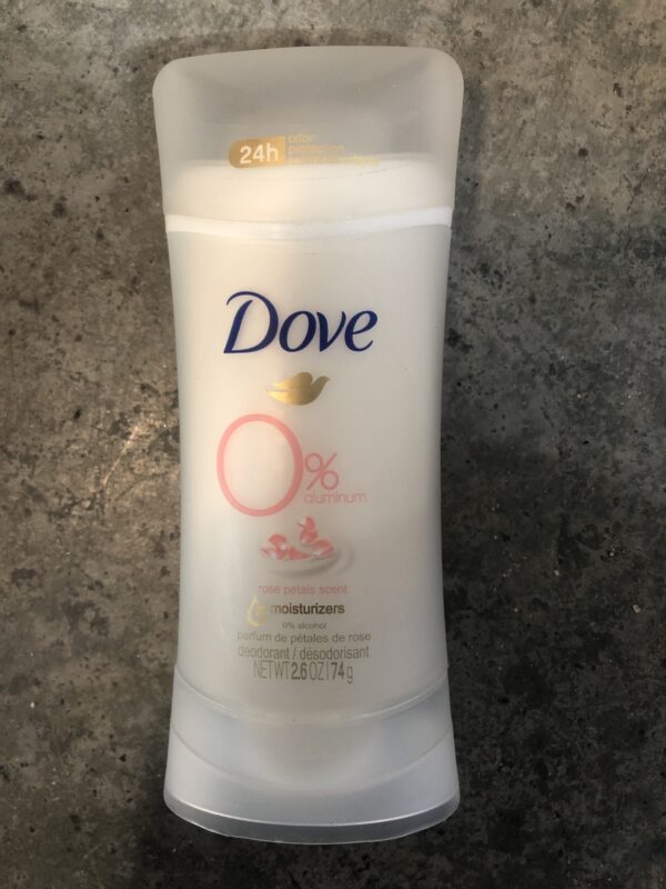 Dove 0% aluminum rose petals scent deodorant