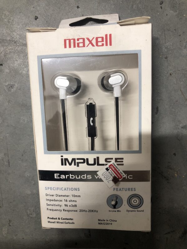 Maxell Impulse earbuds with mic